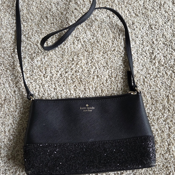 kate spade Handbags - Kate Spade Black Sparkle Crossbody Bag